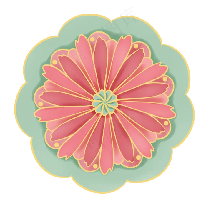 节日立体剪纸花,免抠元素(2050X2050(DPI:299))psd模版下载