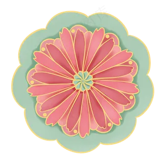 节日立体剪纸花,免抠元素