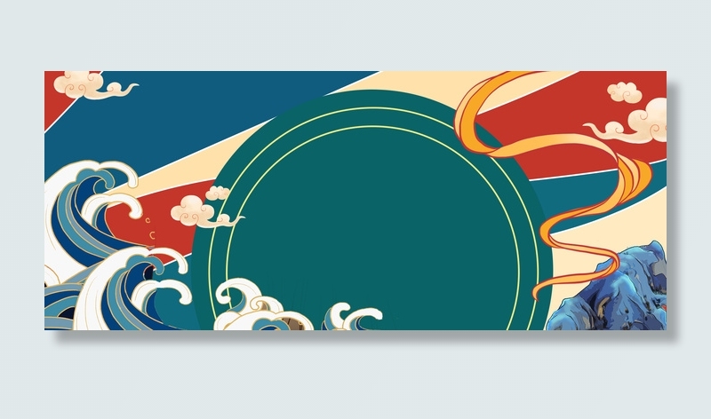 复古国潮创意背景合成