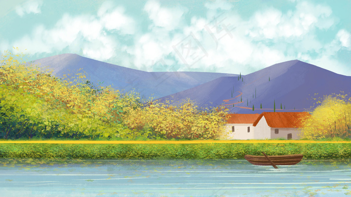 立秋秋天你好节气乡村风景