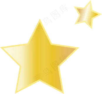 创意渐变金色五角星免费下载,免抠元素