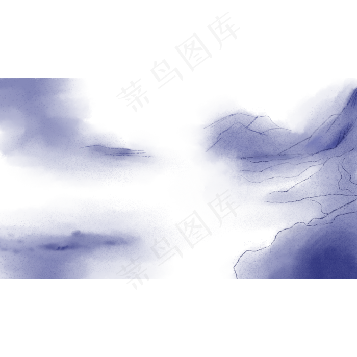 紫色水墨山峰(2000X2000(DPI:300))psd模版下载