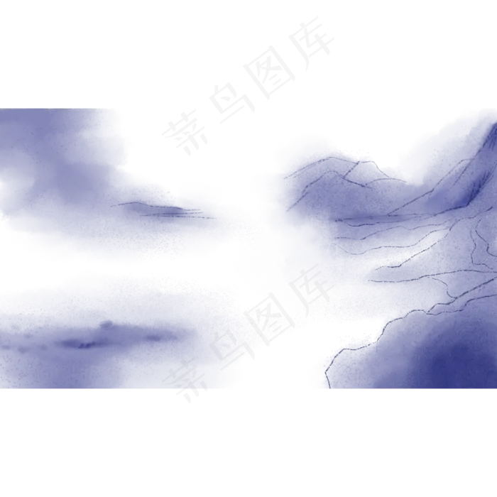 紫色水墨山峰(2000X2000(DPI:300))psd模版下载