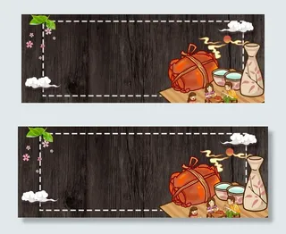 黑色简约黑板美食大闸蟹电商banner