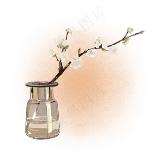 冬季白色唯美梅花,免抠元素