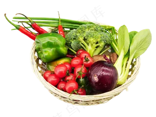 编织筐蔬菜食材