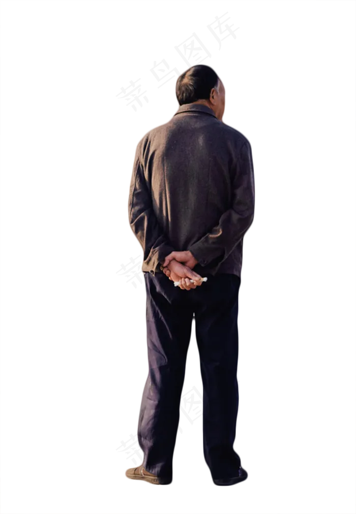 老人背影,免抠元素