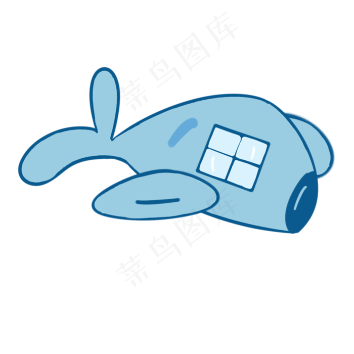 儿童玩具飞机手绘插画