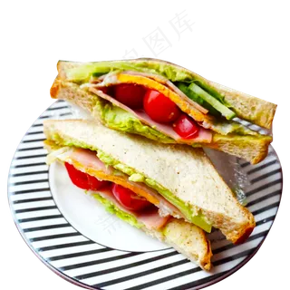 一份美味的三明治免扣图,免抠元素 一份美味的三明治免扣图,免抠元素