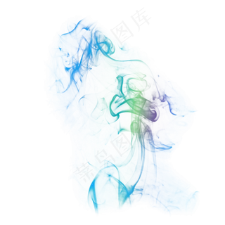 彩色烟雾青烟蒸腾免抠团雾蒸汽