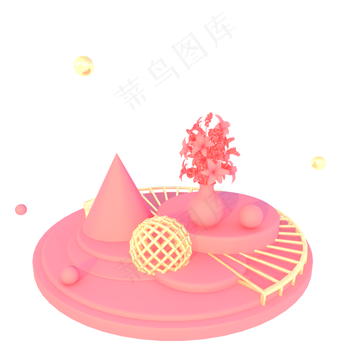 时尚舞台粉色系插图