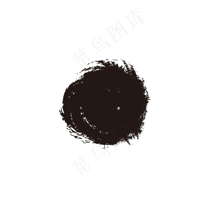 水墨笔刷笔画(1000*1000px 300 dpi )ai矢量模版下载