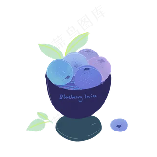 蓝紫色渐变蓝莓果汁