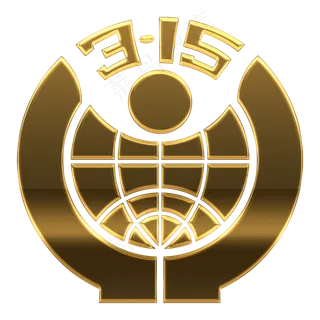 315国际消费者权益图标 金色免扣