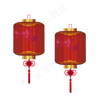 矢量手绘中国挂饰,免抠元素