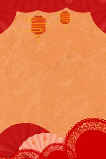 中国风纸扇剪纸psd分层banner 中国风纸扇剪纸psd分层banner