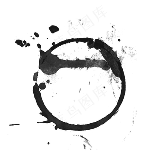 水墨圆圈印迹