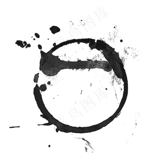 水墨圆圈印迹