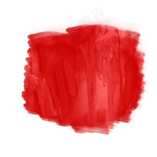 红色水彩色块