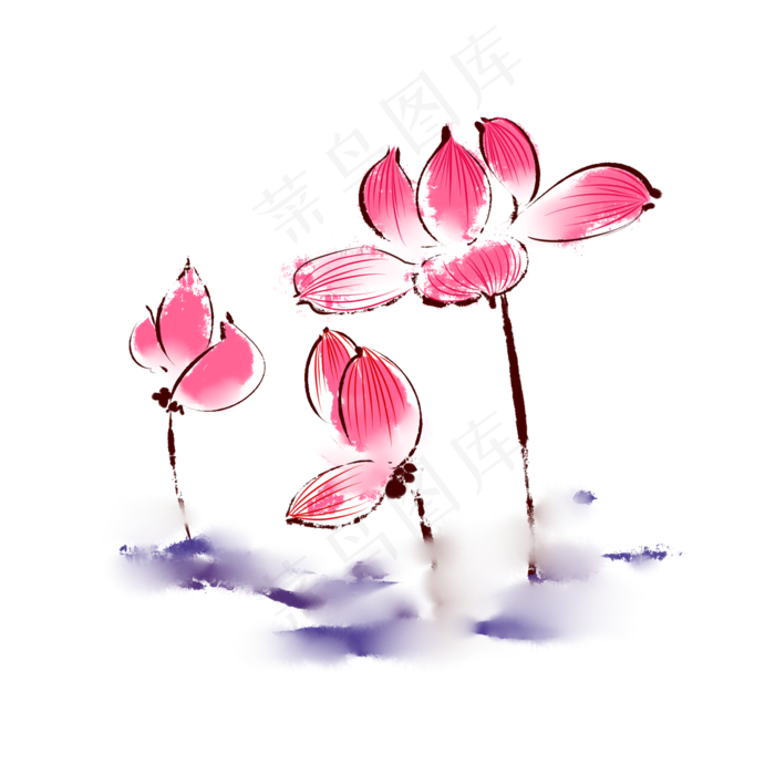 中国风荷花莲花(2000X2000(DPI:299))psd模版下载