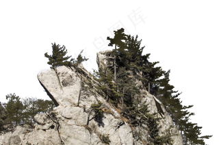 高耸入云陡峭的大山