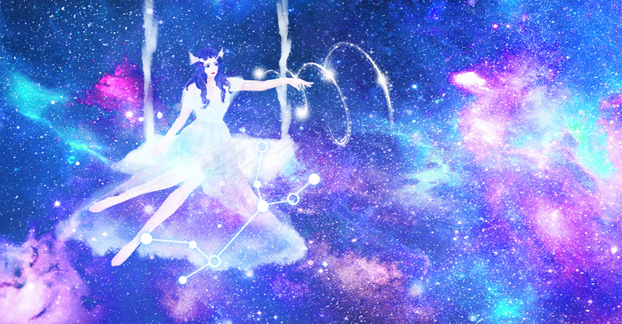 唯美梦想光芒夜空星座