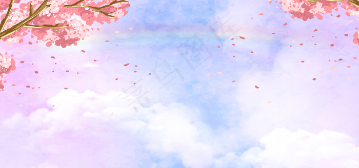 38妇女节梦幻浪漫文艺蓝色banner