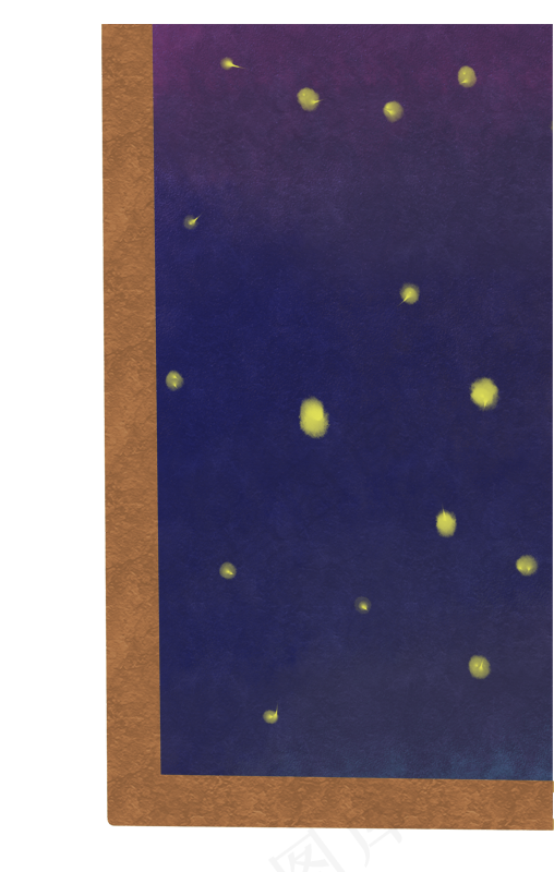 手绘卡通窗户免扣元素