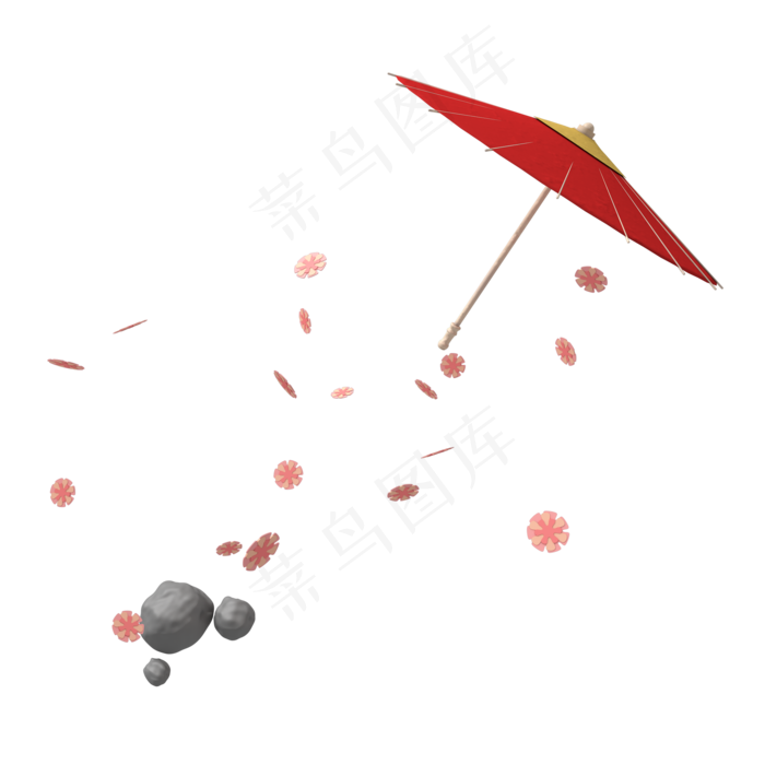 红伞,免抠元素(2000*2000px 300 dpi )psd模版下载