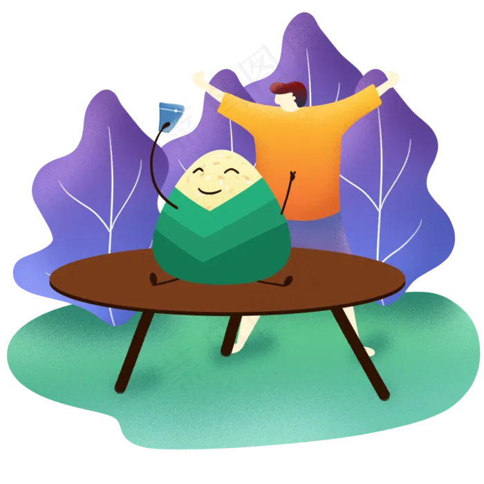 拟人粽子(4000X4000(DPI:300))psd模版下载