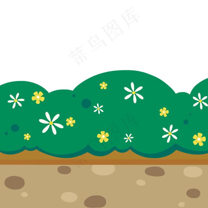 绿植花坛花丛手绘卡通免扣(2000X2000(DPI:300))psd模版下载
