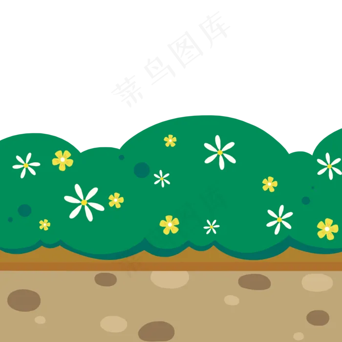 绿植花坛花丛手绘卡通免扣(2000X2000(DPI:300))psd模版下载