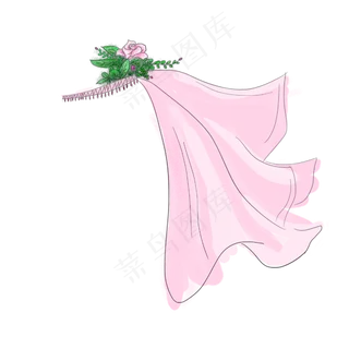 情人节粉红色头纱