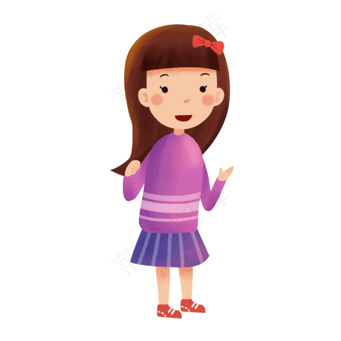 长头发可爱女孩(2000X2000(DPI:300))psd模版下载