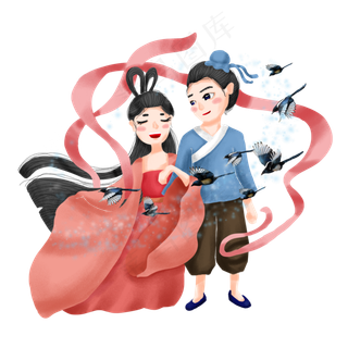 七夕情人节牛郎织女鹊桥会