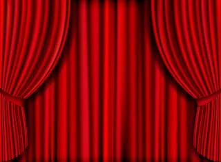 用于产品发布的矢量逼真红幕