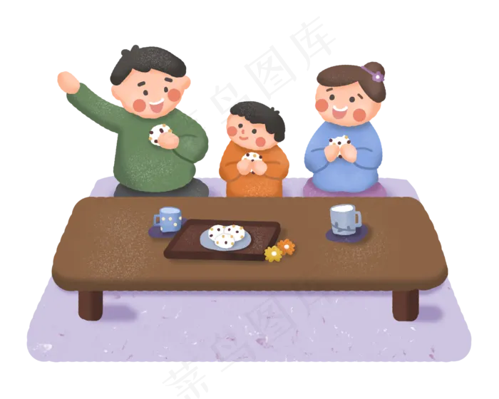重阳节与父母一起度过吃重阳糕(2953X2362(DPI:300))psd模版下载