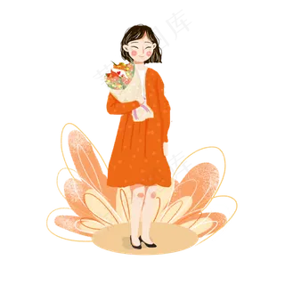 教师节鲜花老师png素材