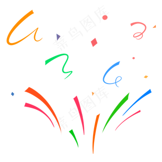 节日装饰彩色礼花