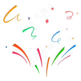 节日装饰彩色礼花