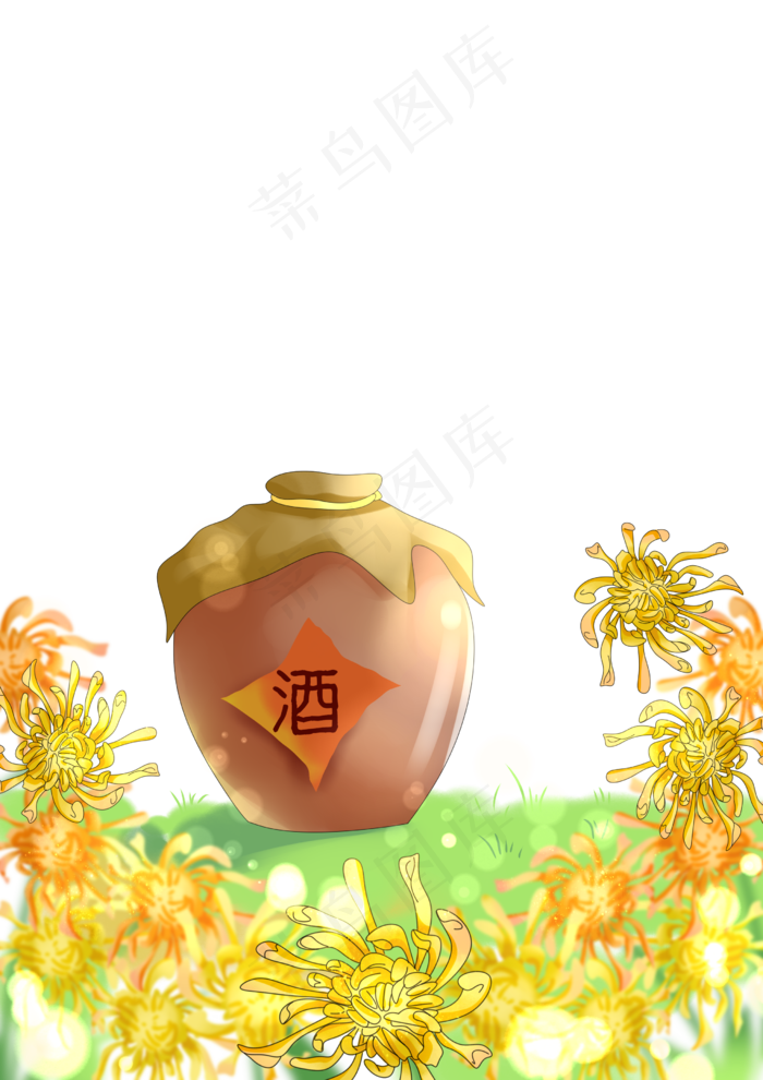 重阳节菊花酒水(2480X3508(DPI:299))psd模版下载