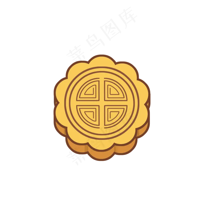 中秋节手绘卡通传统月饼免扣(2000X2000(DPI:300))psd模版下载