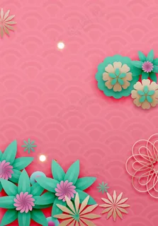 创意剪纸风新年快乐平面素材