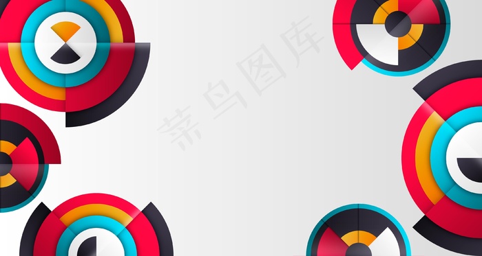 圆形几何渐变背景复制空间eps,ai矢量模版下载