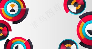 圆形几何渐变背景复制空间