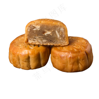 广式五仁月饼摄影图