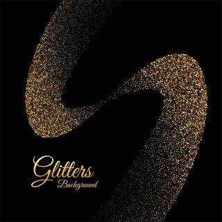 抽象金光闪闪的波浪纹理背景