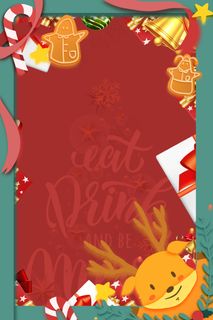 梦幻圣诞节红色背景