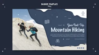 远足概念横幅banner模板样式