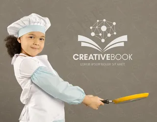 少女扮厨师画像